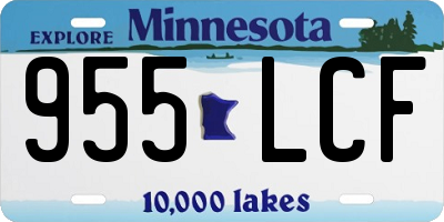 MN license plate 955LCF