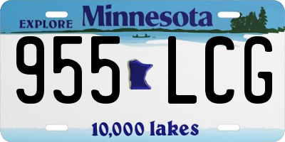 MN license plate 955LCG