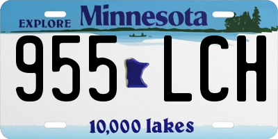 MN license plate 955LCH