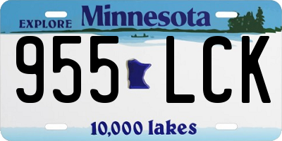 MN license plate 955LCK