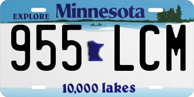 MN license plate 955LCM