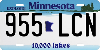 MN license plate 955LCN