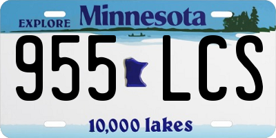 MN license plate 955LCS