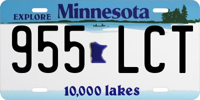 MN license plate 955LCT