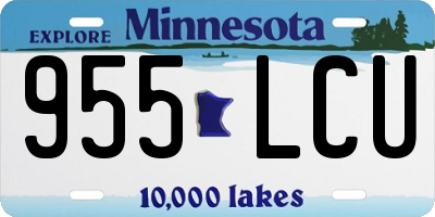 MN license plate 955LCU