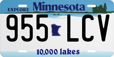 MN license plate 955LCV