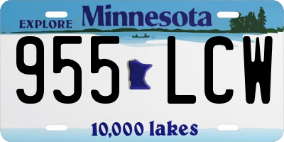 MN license plate 955LCW