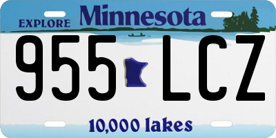 MN license plate 955LCZ