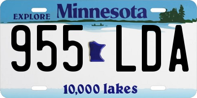 MN license plate 955LDA