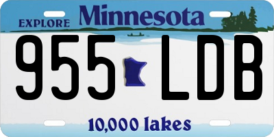 MN license plate 955LDB