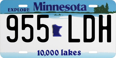MN license plate 955LDH