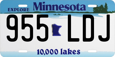 MN license plate 955LDJ