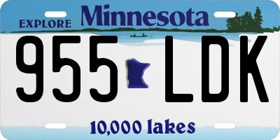 MN license plate 955LDK