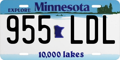 MN license plate 955LDL