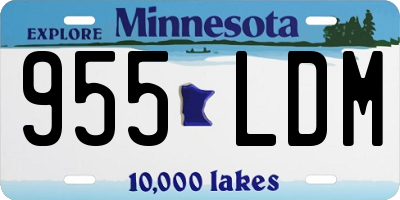 MN license plate 955LDM