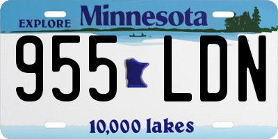 MN license plate 955LDN