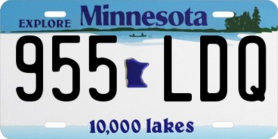 MN license plate 955LDQ