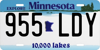 MN license plate 955LDY