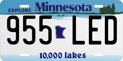 MN license plate 955LED