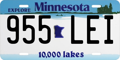 MN license plate 955LEI