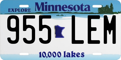MN license plate 955LEM