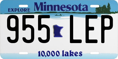 MN license plate 955LEP