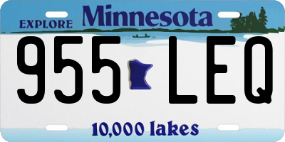 MN license plate 955LEQ