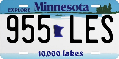 MN license plate 955LES