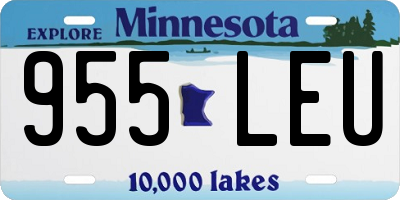 MN license plate 955LEU