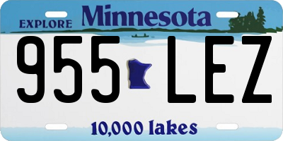 MN license plate 955LEZ