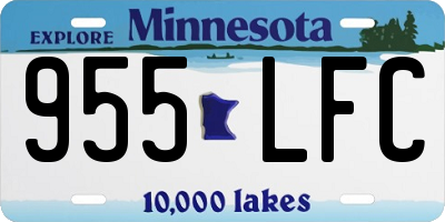 MN license plate 955LFC
