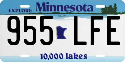 MN license plate 955LFE