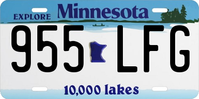 MN license plate 955LFG