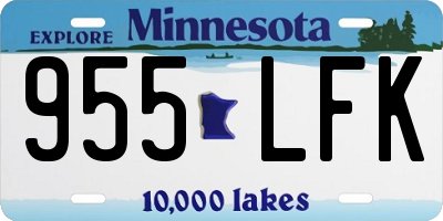 MN license plate 955LFK