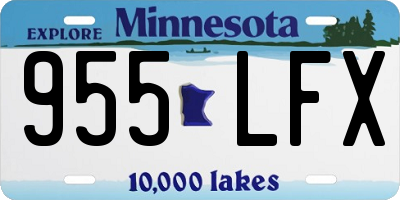 MN license plate 955LFX