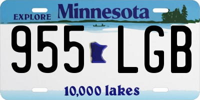 MN license plate 955LGB