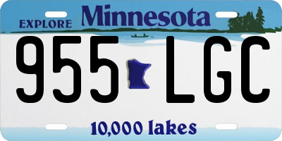 MN license plate 955LGC