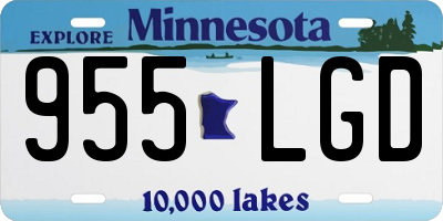 MN license plate 955LGD