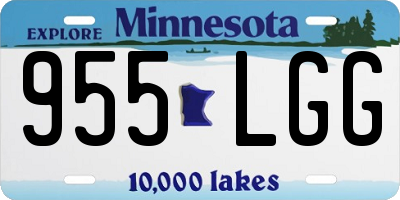 MN license plate 955LGG