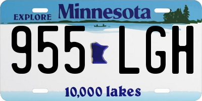 MN license plate 955LGH