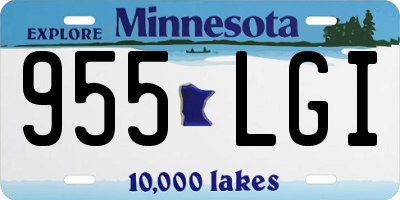 MN license plate 955LGI