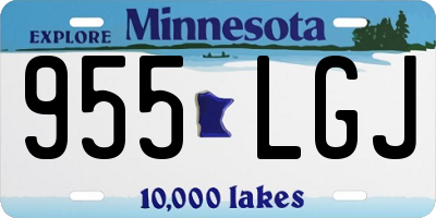 MN license plate 955LGJ
