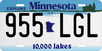 MN license plate 955LGL