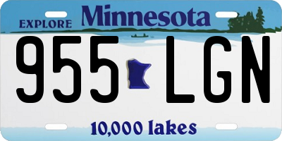 MN license plate 955LGN
