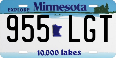 MN license plate 955LGT