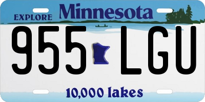 MN license plate 955LGU
