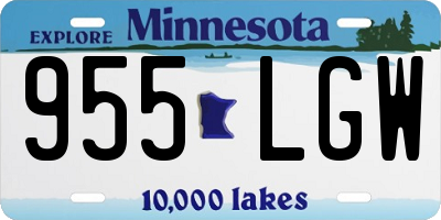 MN license plate 955LGW