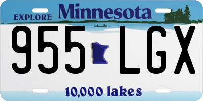 MN license plate 955LGX
