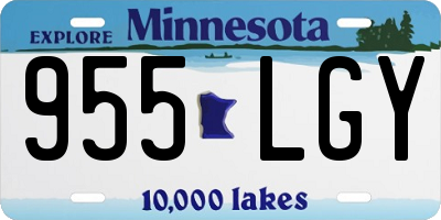 MN license plate 955LGY