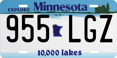 MN license plate 955LGZ